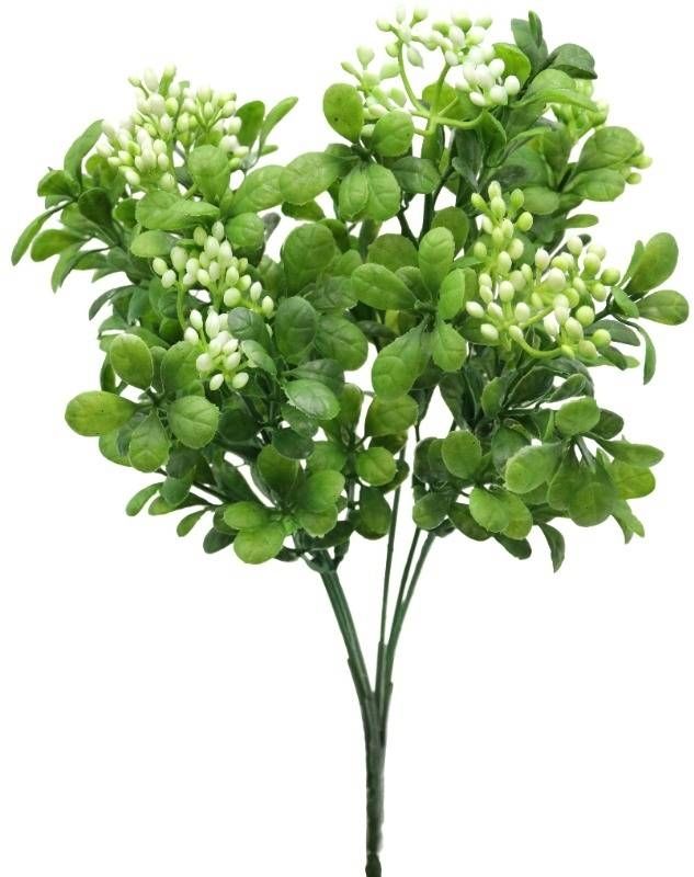 Mini Assorted Berry Bush with Round Leaves - 6 Stems | Artificial ...