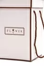 Square Flower Gift Box With Twisted String Handles Light Pink And Brown 2