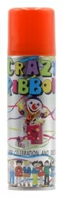 Crazy Ribbon Confetti Spray Red