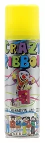 Crazy Ribbon Confetti Spray Yellow
