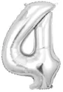 Silver Foil Number 4 Balloon