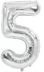 Silver Foil Number 5 Balloon 2