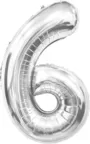 Silver Foil Number 6 Balloon 2