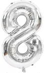 Silver Foil Number 8 Balloon 2