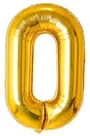 Gold Foil Number 0 Balloon