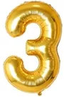 Gold Foil Number 3 Balloon