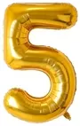Gold Foil Number 5 Balloon