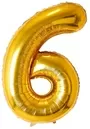 Gold Foil Number 6 Balloon