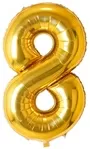 Gold Foil Number 8 Balloon