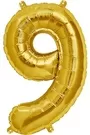 Gold Foil Number 9 Balloon