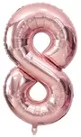 Rose Gold Foil Number 8 Balloon