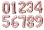 Rose Gold Foil Number 0 To 9 Balloons