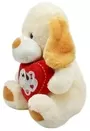 Large Brown Dog With Red Heart Plush Toy 3