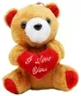 Valentine Teddy Bear With I Love You Heart Brown 1