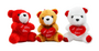 Plush Teddy Bear With Red Heart Red 16cm 3