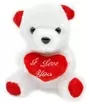 Valentine Teddy Bear With I Love You Heart White 1