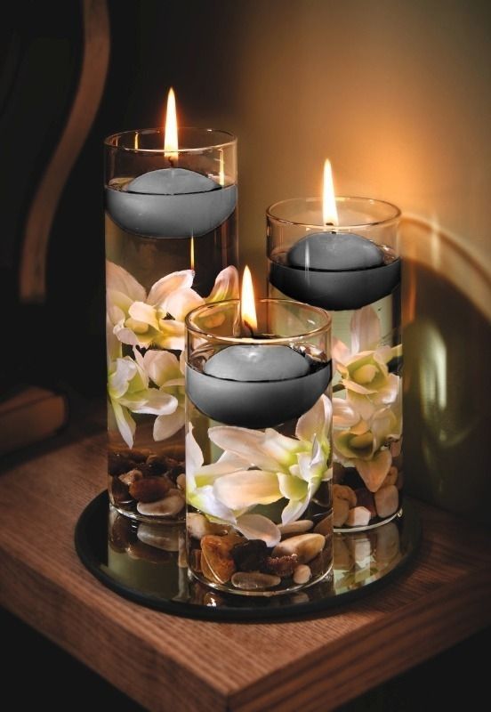 5cm Grey Floating Candle 4 Hours Burning Time Candles Floating