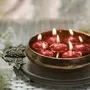 5cm Metallic Red Floating Candle 4 Hours Burning Time 2