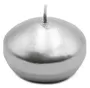 5cm Metallic Silver Floating Candle 4 Hours Burning Time 1