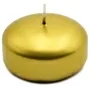 7cm Metallic Gold Floating Candle 8 Hours Burning Time 1