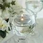 7cm Metallic Silver Floating Candle 8 Hours Burning Time 3