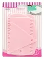 Patterned Edge Cake Side Scraper Decorating Tools Set Of 4