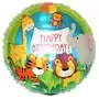 Happy Birthday African Safari Animals Foil Balloon 45cm
