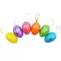 Artificial Glitter Easter Eggs 6 Pcs 6 Cm