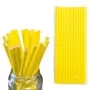 Str13 6 6mm Solid Yellow Paper Straws Pack Of 25