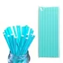 6mm Solid Light Blue Paper Straws Pack Of 25