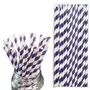 6mm Purple And White Striped Paper Straws Pack Of 25