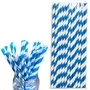 Str16 2 6mm Royal Blue And White Striped Paper Straws Pack Of 25