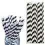 Str16 7 6mm Black And White Striped Paper Straws Pack Of 25