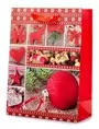 Christmas Medium Thick Paper Gift Bag With Bauble Design 24x175cm