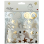 Christmas Treat Box Flat Stars White Xma16x3