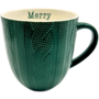 Merry Cable Knit Design Green Mug
