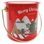Christmas Village Tin With Gold Handle Xma1ep3
