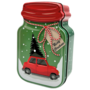 Jar Shaped Christmas Tin With Car Xma1ew1