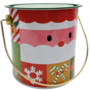 Cartoon Santa Tin With Gold Handle Xma1ep2
