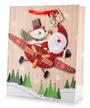 3d Glitter Aeroplane Design Large Christmas Thick Paper Gift Bag 32x26cm
