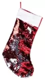 Standard Size Sequin Silver Christmas Sock Stocking