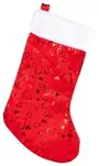 Standard Size Red Christmas Sock Stocking With Hearts