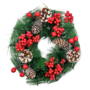 Wreath With Red Berries And Cones 25 Cm Xma1xb