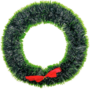 Green Wreath With Light Green Tips 24 Cm Xma1yx