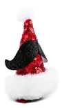 Christmas Mini Hat Hair Clip With Red Shiny Sequin And Moustache