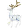 Acrylic Reindeer With Gold Antlers Side