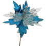 30cm Poinsettia Teal