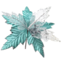 30cm Poinsettia Light Turquoise