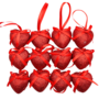 Glitter Heart Foam Hanging Ornaments 12 Pcs Val1g