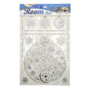 Christmas Decor Stickers Silver Baubles